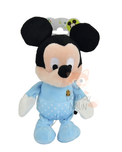  mickey souris peluche bleu blanc coccinelle 